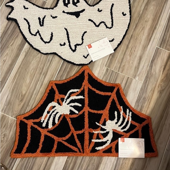 LOLOI Other Nwt Ghost And Spiderweb Halloween Doormats White Orange